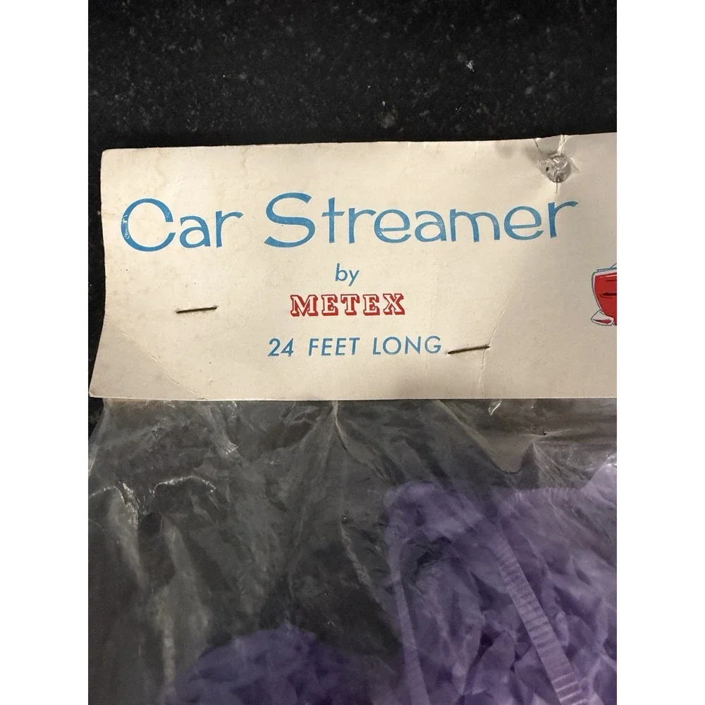 Vintage METEX Car Streamer Lavender Purple 24 Feet Long NOS Parade Wedding Party
